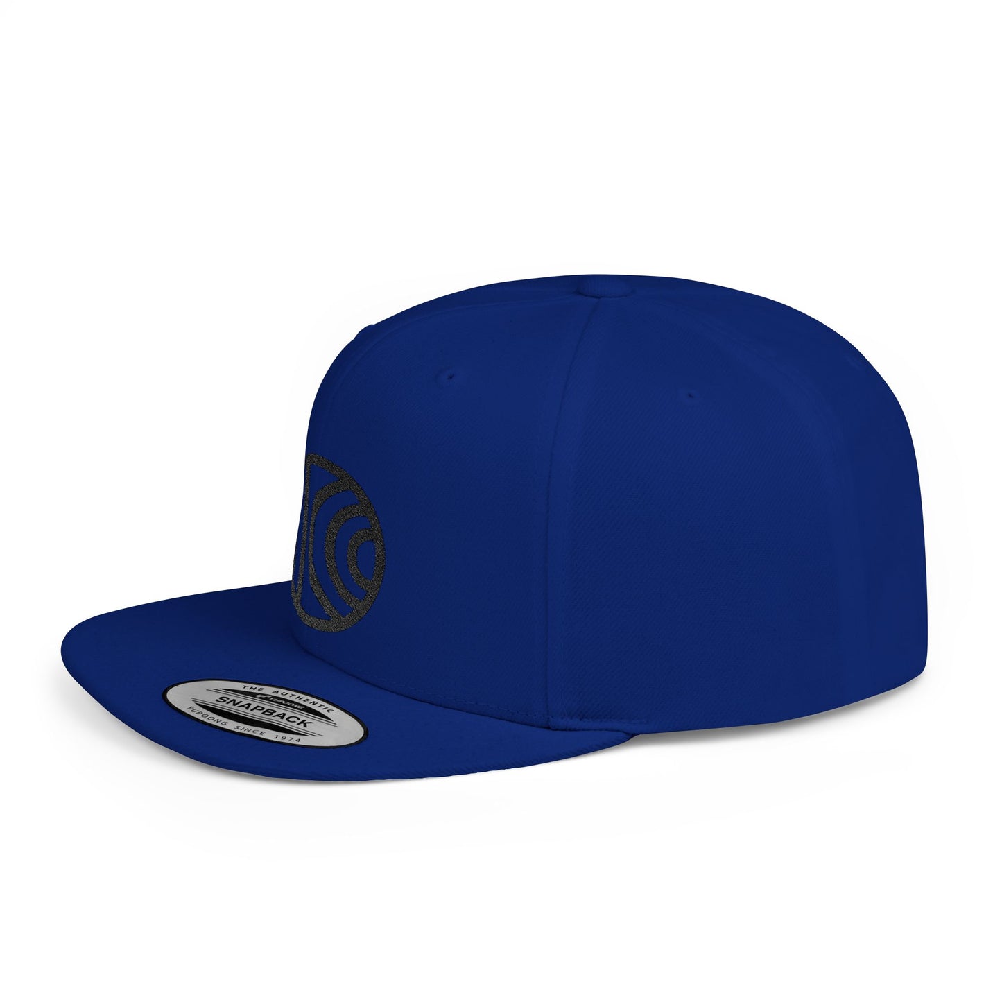 Flat Bill Snapback black logo, 8 Colors