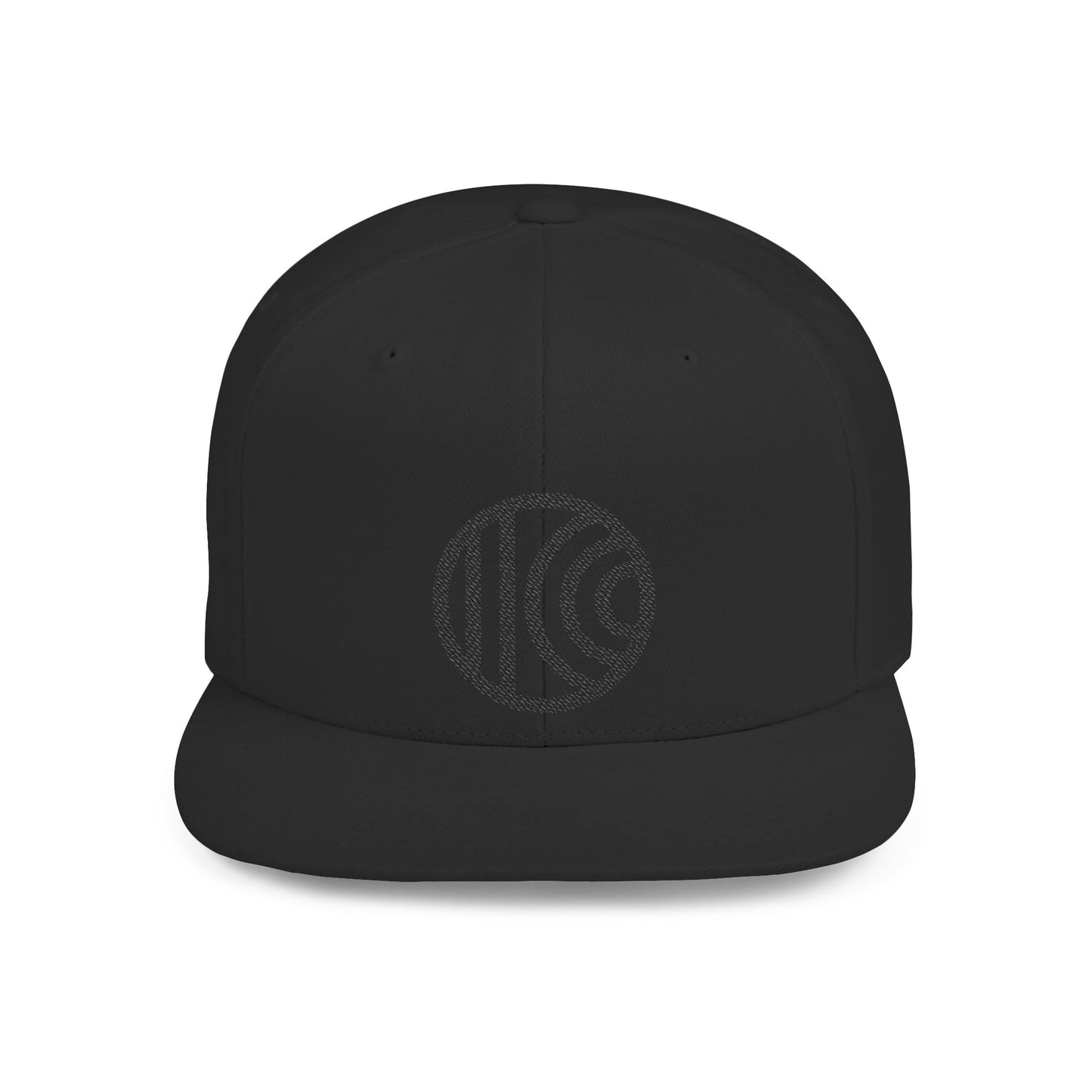 Flat Bill Snapback black logo, 8 Colors