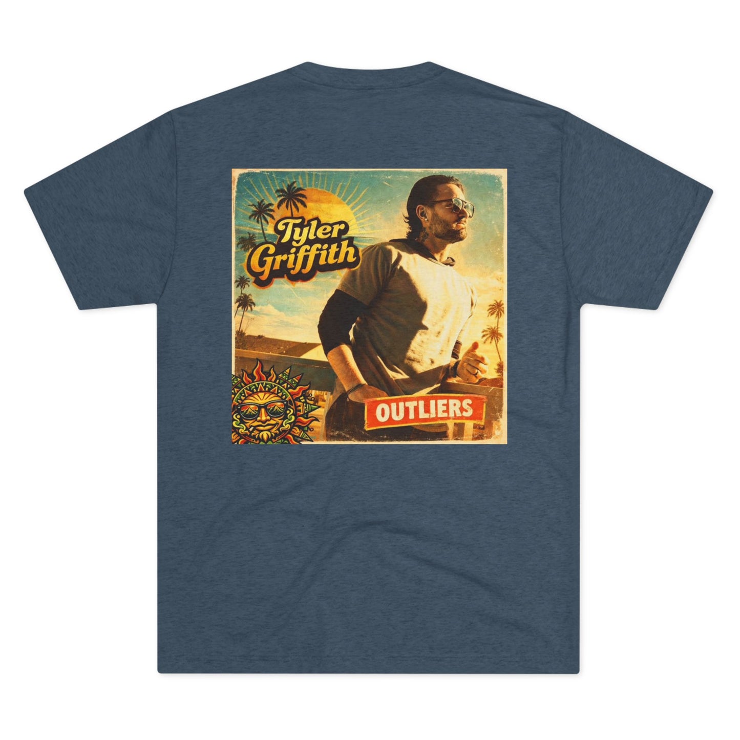 Outliers album on back of Griff T