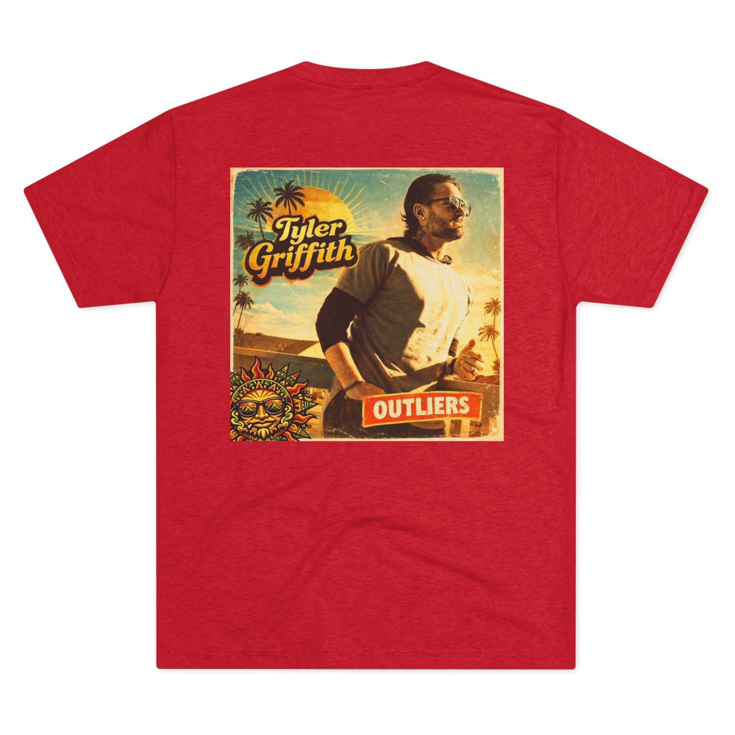 Outliers album on back of Griff T