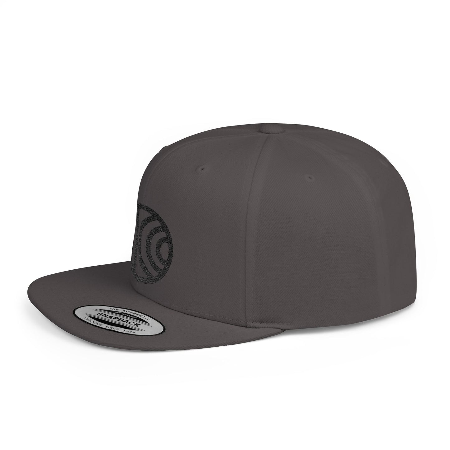 Flat Bill Snapback black logo, 8 Colors