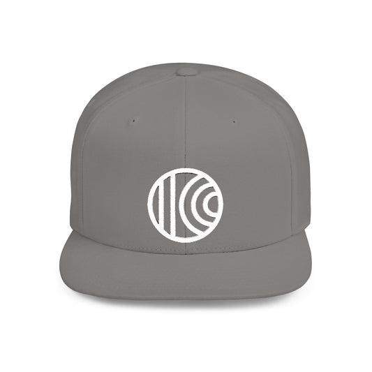Flat Bill Snapback - white logo - 7 Colors